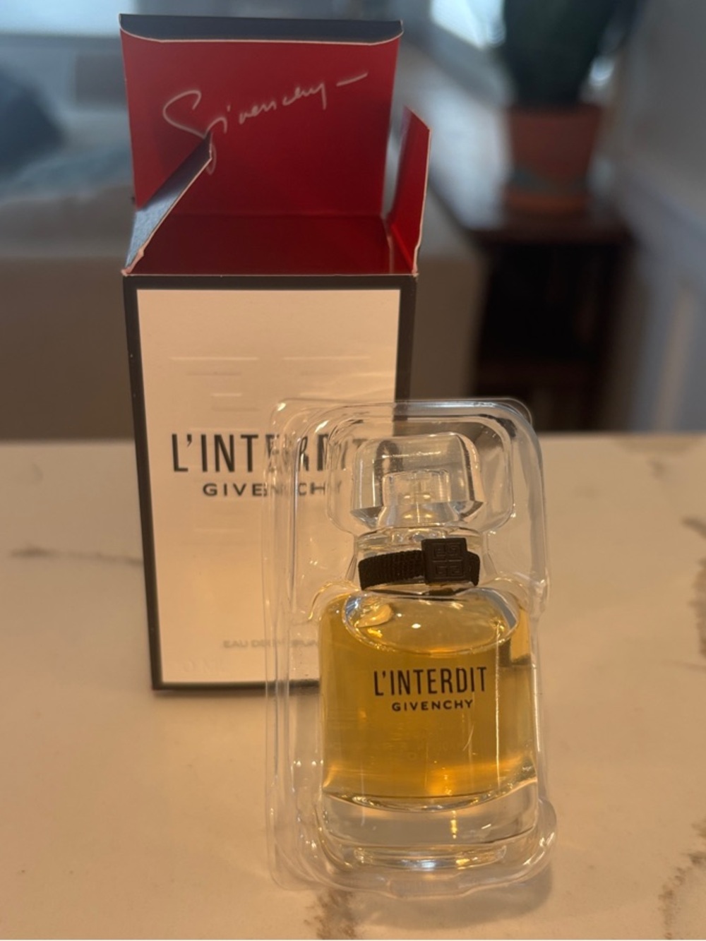 Givenchy L'Interdit Women's Fragrance - Yellow & Black Accents sample size 0.3oz